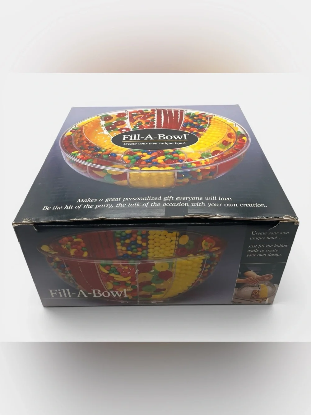 Fill-A-Bowl 12” Holiday Personalized Party Create Your Own Unique Acrylic Bowl